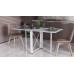 Стол-книга трансформер Орион 2 Ferrum-decor 750x1520x730 Белый металл ДСП Бетон 16 мм (FRD-104596)