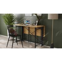 Стол-книга трансформер Орион 3 Ferrum-decor 750x1150x880 Черный металл ДСП Дуб Артизан 16 мм (FRD-105086)