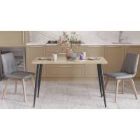 Кухонний стіл Марсель 50 Ferrum-decor 75x120x70 Чорний метал ДСП Дуб Сонома 32 мм (FRD-106706)