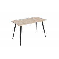 Кухонний стіл Марсель 40 Ferrum-decor 75x120x70 Чорний метал ДСП Дуб Сан-Марино 16 мм (FRD-106766)