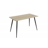 Кухонний стіл Марсель 40 Ferrum-decor 75x120x60 Чорний метал ДСП Дуб Сонома 16 мм (FRD-106756)