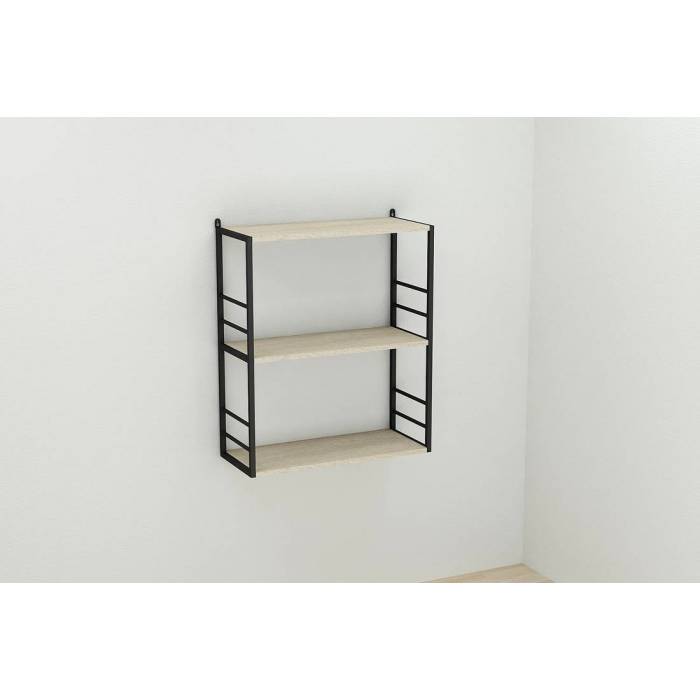 Книжкова полиця універсальна Ferrum-decor Стим 2 74x63x26 чорний ДСП Дуб Сонома 16мм (FRD-104106)