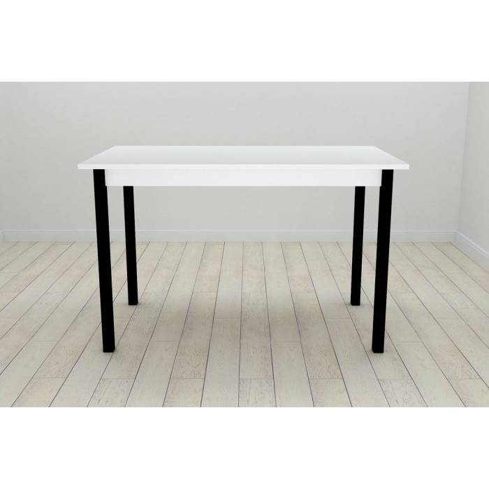 Стіл кухонний Ferrum-decor Маріо 75x120x80 Чорний ДСП Біле 16мм (FRD-106196)
