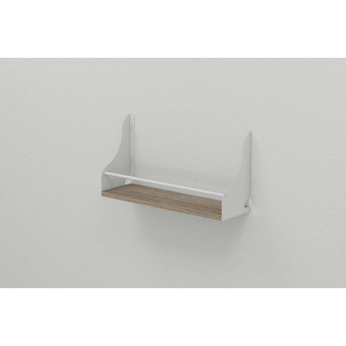 Полка настенная Ferrum-decor Изи 260x500x150 металл Белый ДСП Сонома Трюфель 16 мм (FRD-102916)