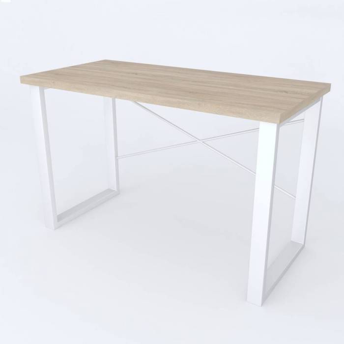 Письмовий стіл Ferrum-decor Драйв 750x1000x700 Білий метал ДСП Дуб Сонома 32 мм (FRD-103376)