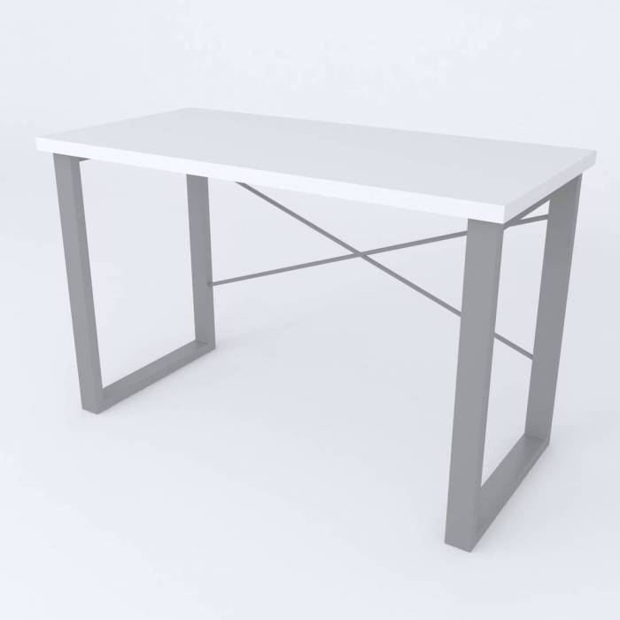 Письмовий стіл Ferrum-decor Драйв 750x1000x700 Сірий метал ДСП Білий 32 мм (FRD-103366)