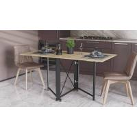 Стол-книга трансформер Орион 2 Ferrum-decor 750x1520x730 Черный металл ДСП Дуб Сонома 16 мм (FRD-104586)