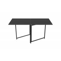Стол трансформер книга Панама Ferrum-decor 75x148x68 Черный металл ДСП Сосна Кембра 16 мм (FRD-106826)
