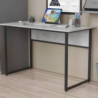 Стіл письмовий Коді Ferrum-decor 75x140x70 Чорний метал ДСП Бетон 32 мм (FRD-106612)