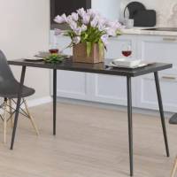 Кухонний стіл Марсель 30 Ferrum-decor 75x120x60 Чорний метал ДСП Сосна Кембра 32 мм (FRD-106736)