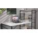 Письменный стол Ferrum-decor Серии Коннект с этажеркой 75x120x60 черный ДСП Белый 16мм (FRD-104219)