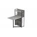 Стіл книга з етажеркою Практик 1 Ferrum-decor 1200x640x990 Чорний метал ДСП Бетон 16 мм (FRD-104617)