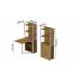 Стіл книжка з етажеркою Практик 2 Ferrum-decor 1555x640x990 Білий метал ДСП Дуб Артизан 16 мм (FRD-104637)