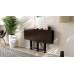 Стол-книга трансформер Спайдер Ferrum-decor 750x1150x880 Черный металл ДСП Венге Магия 16 мм (FRD-105632)