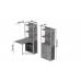 Стіл книга з етажеркою Практик 2 Ferrum-decor 1555x640x990 Білий метал ДСП Бетон 16 мм (FRD-104638)