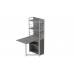 Стіл книга з етажеркою Практик 2 Ferrum-decor 1555x640x990 Білий метал ДСП Бетон 16 мм (FRD-104638)