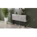 Стол-книга трансформер Орион 3 Ferrum-decor 750x1150x880 Черный металл ДСП Бетон 16 мм (FRD-105087)