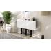 Стол-книга трансформер Спайдер Ferrum-decor 750x1150x880 Черный металл ДСП Белый 16 мм (FRD-105088)
