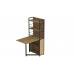 Стіл книга з етажеркою Практик 2 Ferrum-decor 1555x640x990 Чорний метал ДСП Дуб Артизан 16 мм (FRD-104630)
