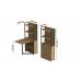 Стіл книга з етажеркою Практик 2 Ferrum-decor 1555x640x990 Чорний метал ДСП Дуб Артизан 16 мм (FRD-104630)