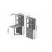 Стіл книга з етажеркою Практик 2 Ferrum-decor 1555x640x990 Чорний метал ДСП Бетон 16 мм (FRD-104631)