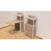 Стіл книга з етажеркою Практик 1 Ferrum-decor 1200x640x990 Білий метал ДСП Дуб Сонома 16 мм (FRD-104621)