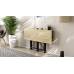 Стол-книга трансформер Спайдер Ferrum-decor 750x1150x880 Черный металл ДСП Дуб Сонома 16 мм (FRD-105091)