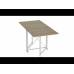 Стол-книга трансформер Орион 2 Ferrum-decor 750x1520x730 Белый металл ДСП Дуб Сонома 16 мм (FRD-104593)