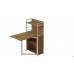 Стіл книга з етажеркою Практик 1 Ferrum-decor 1200x640x990 Білий метал ДСП Дуб Артизан 16 мм (FRD-104623)