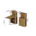 Стіл книга з етажеркою Практик 1 Ferrum-decor 1200x640x990 Білий метал ДСП Дуб Артизан 16 мм (FRD-104623)