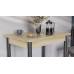 Раскладной обеденный стол трансформер Берта Ferrum-decor 750x1200x900 Черный металл ДСП Дуб Сонома 16 мм (FRD-105174)