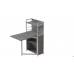 Стіл книга з етажеркою Практик 1 Ferrum-decor 1200x640x990 Білий метал ДСП Бетон 16 мм (FRD-104624)