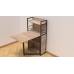 Стіл книга з етажеркою Практик 1 Ferrum-decor 1200x640x990 Чорний метал ДСП Дуб Сонома 16 мм (FRD-104614)