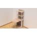 Стіл книга з етажеркою Практик 2 Ferrum-decor 1555x640x990 Білий метал ДСП Дуб Сонома 16 мм (FRD-104635)