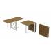 Стол-книга трансформер Орион 2 Ferrum-decor 750x1520x730 Белый металл ДСП Дуб Артизан 16 мм (FRD-104595)