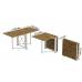 Стол-книга трансформер Орион 2 Ferrum-decor 750x1520x730 Белый металл ДСП Дуб Артизан 16 мм (FRD-104595)