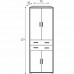 Шафа-пенал в офіс Гербор Офіс Лайн REG 4D2S/220 Дуб сонома (GRB-1250)