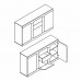 Комод в гостиную Гербор Тотен KOM2D2S1K Ясень снежный (GRB-1515)