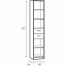 Пенал открытый с ящиками Гербор Непо REG2S/40 Дуб сонома (GRB-1309)