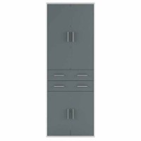 Пенал закрытый с ящиками Гербор Каби REG 4D2S/220 Пепельный + Антрацит (GRB-1242)