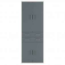 Пенал закрытый с ящиками Гербор Каби REG 4D2S/220 Пепельный + Антрацит (GRB-1242)