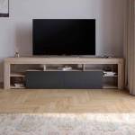 Тумба під телевізор із 5 полицями М-ЗОН Джеко 200 Дуб сонома/Антрацит (MZN-031039)