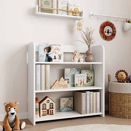 Полиця напольна для іграшок та декору в дитячу кімнату, біла