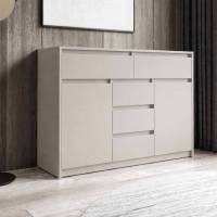 Комод на 5 ящиков с дверками, без ручек, кашемир