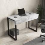 Стол компьютерный письменный Лофт с двумя ящиками FMX-02, бетон