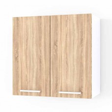 Шкаф верхний навесной, кухонный модуль 60 см, белый - дуб сонома