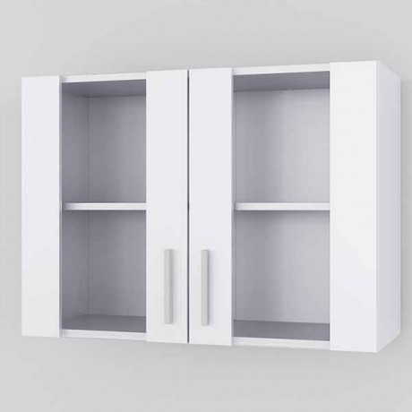 Шкаф верхний навесной витрина, кухонный модуль 80 см, цвет белый
