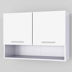 Шкаф навесной с нишей, кухонный модуль 80 см, белый