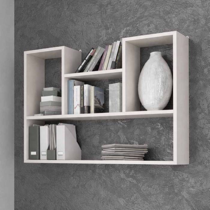 Полка настенная для книг, декора, 4 ячейки, Компакт, кашемир