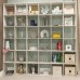 Полиця для книг, стелаж для зонування дому, офісу, 36 комірок, колір бетон